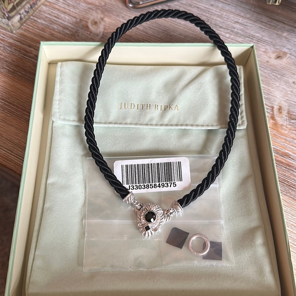 Judith Ripka black rope necklace - new never worn
